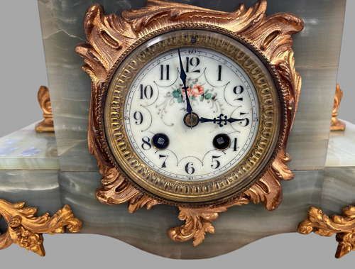 A 19thc Large French Garniture Clock By S Kinsburger photo buy