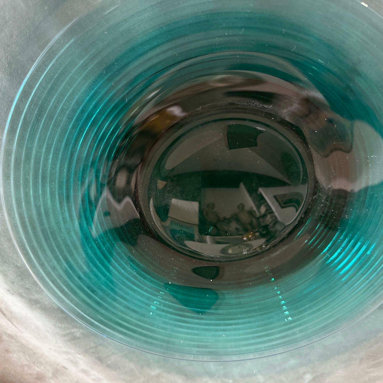 photo for sale 1980s Modern Green And Black Murano Glass Round Big Centerpiece By Veart
