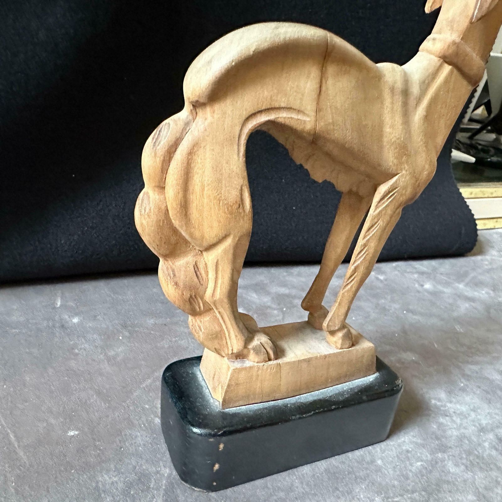 A 1930s Stylish Art Deco Hand Carved Figure Of A Greyhound photo Art