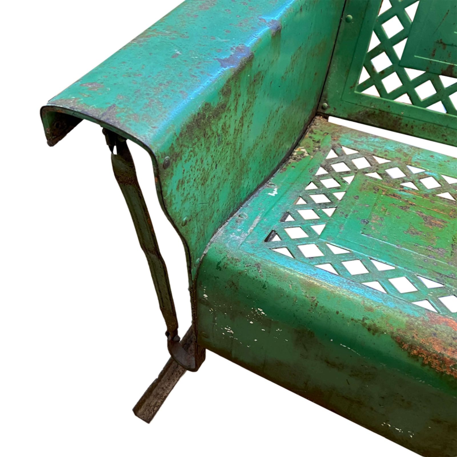 American Porch Glider With Original Green Paint, 1950s By Bunting photo 2090.0