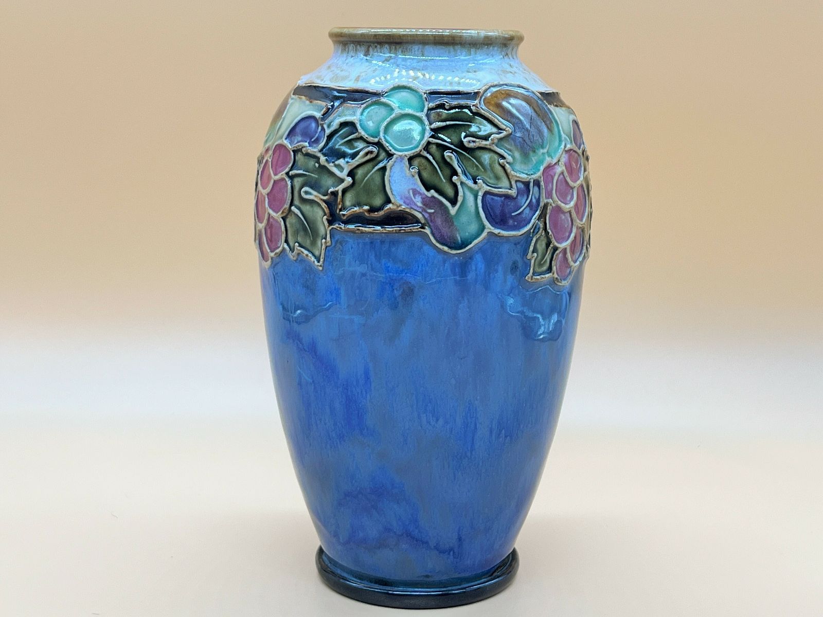 Antique Christine Abbott Royal Doulton Tube Lined Vase. 9336. X8721y. C1910. photo furniture