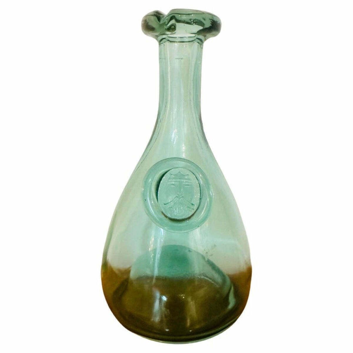 Vintage 1960s Pale Green Danish Holmegaard Glasværk "Viking" Carafe Designed By Ole Winther