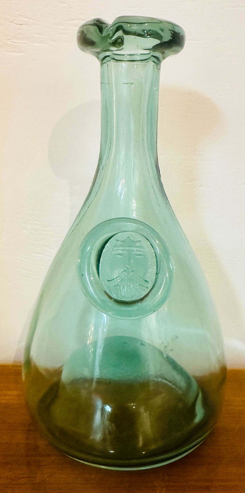 Vintage 1960s Pale Green Danish Holmegaard Glasværk "Viking" Carafe Designed By Ole Winther photo furniture