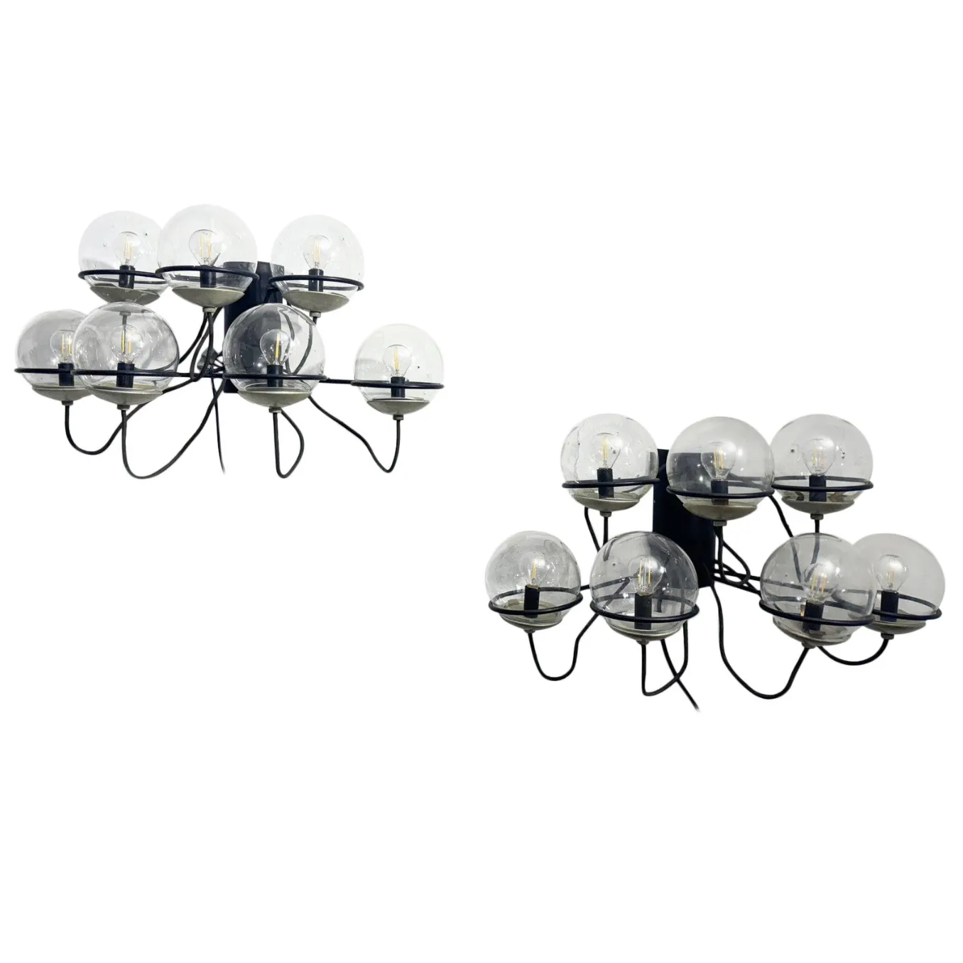 Mid Century Modern Pair Of Wall Lights Mod. 237/7 By Gino Sarfatti, 1960s