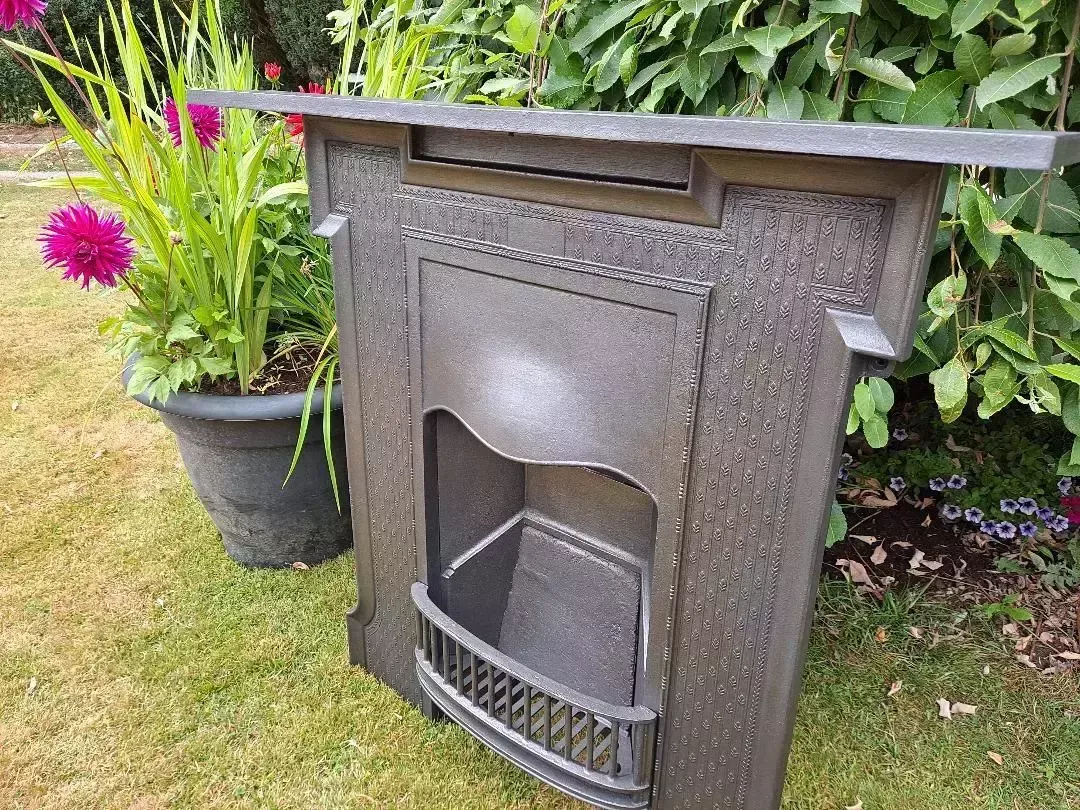 Cast Iron Combination All In One Fireplace. Circa1915. Cast Iron Fire Surround photo vintage