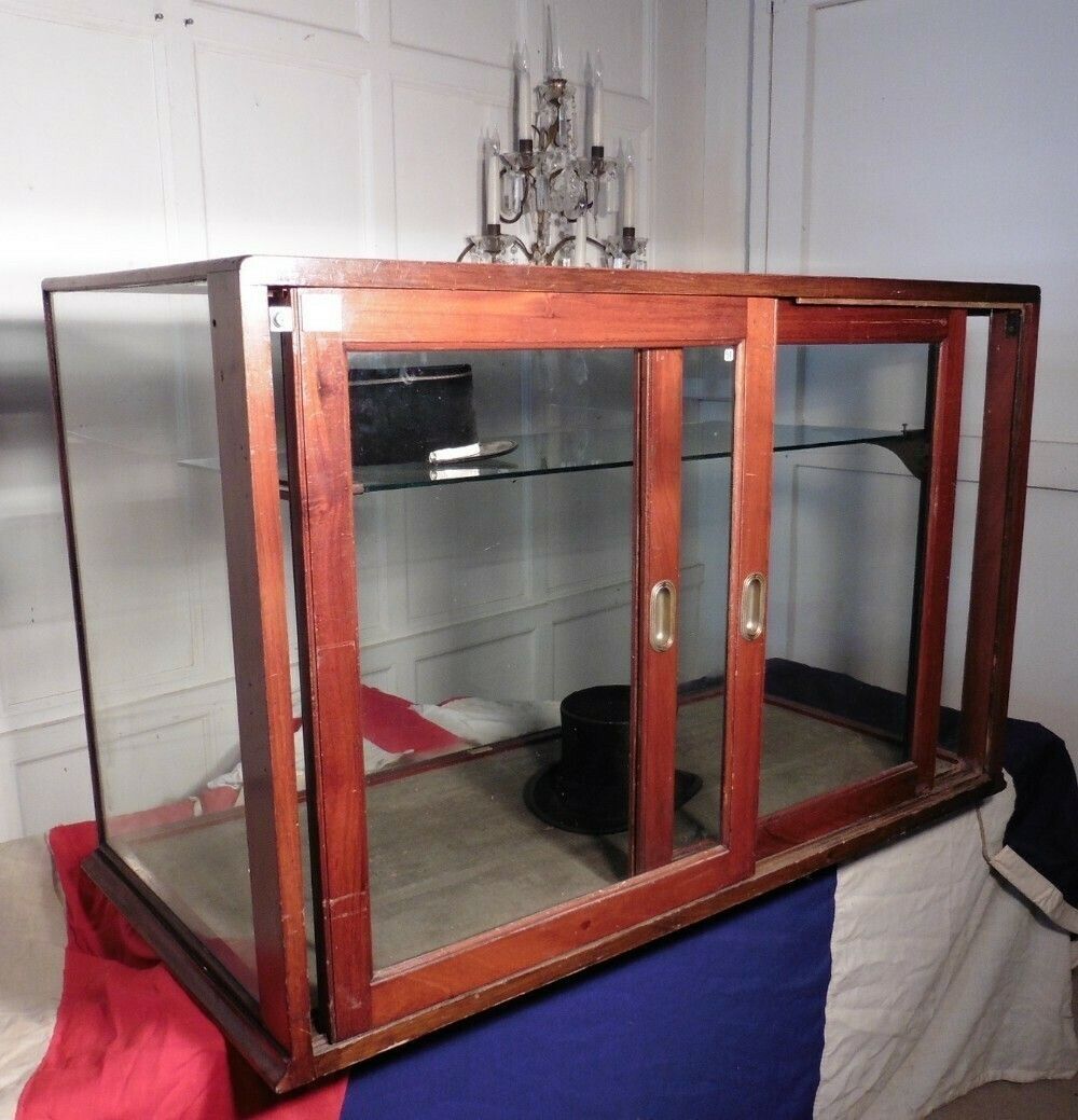 Victorian Mahogany Shop Display Counter Top Cabinet photo furniture