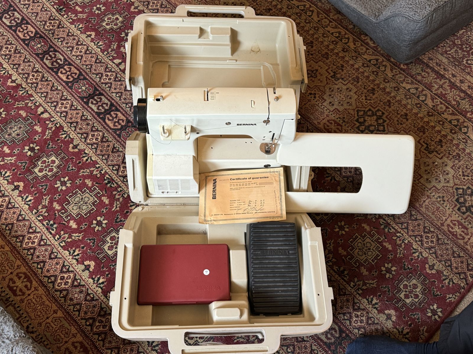 Sewing Machine   Bernina 801 Foot Pedal Electric, With Case And Manufacturers Certificate photo for sale