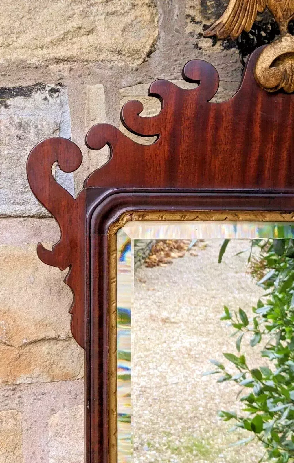 Antique Mahogany Pier Glass Mirror Regency Revival photo 285.0