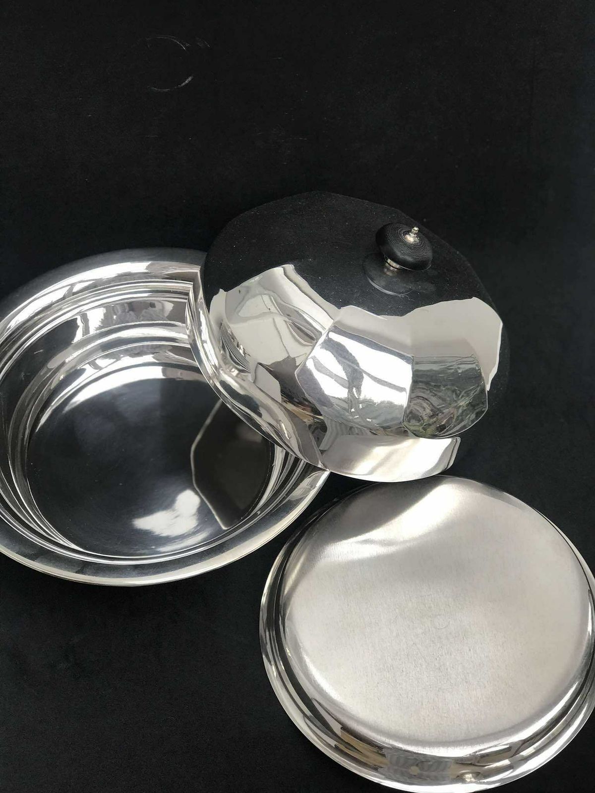 Muffin Dish Warm Candy Dish Silver Plated England 1900s, Lidded Bowl Butter Dish With Lid Edwardian Wedding Gift For Mom British Gift photo for sale