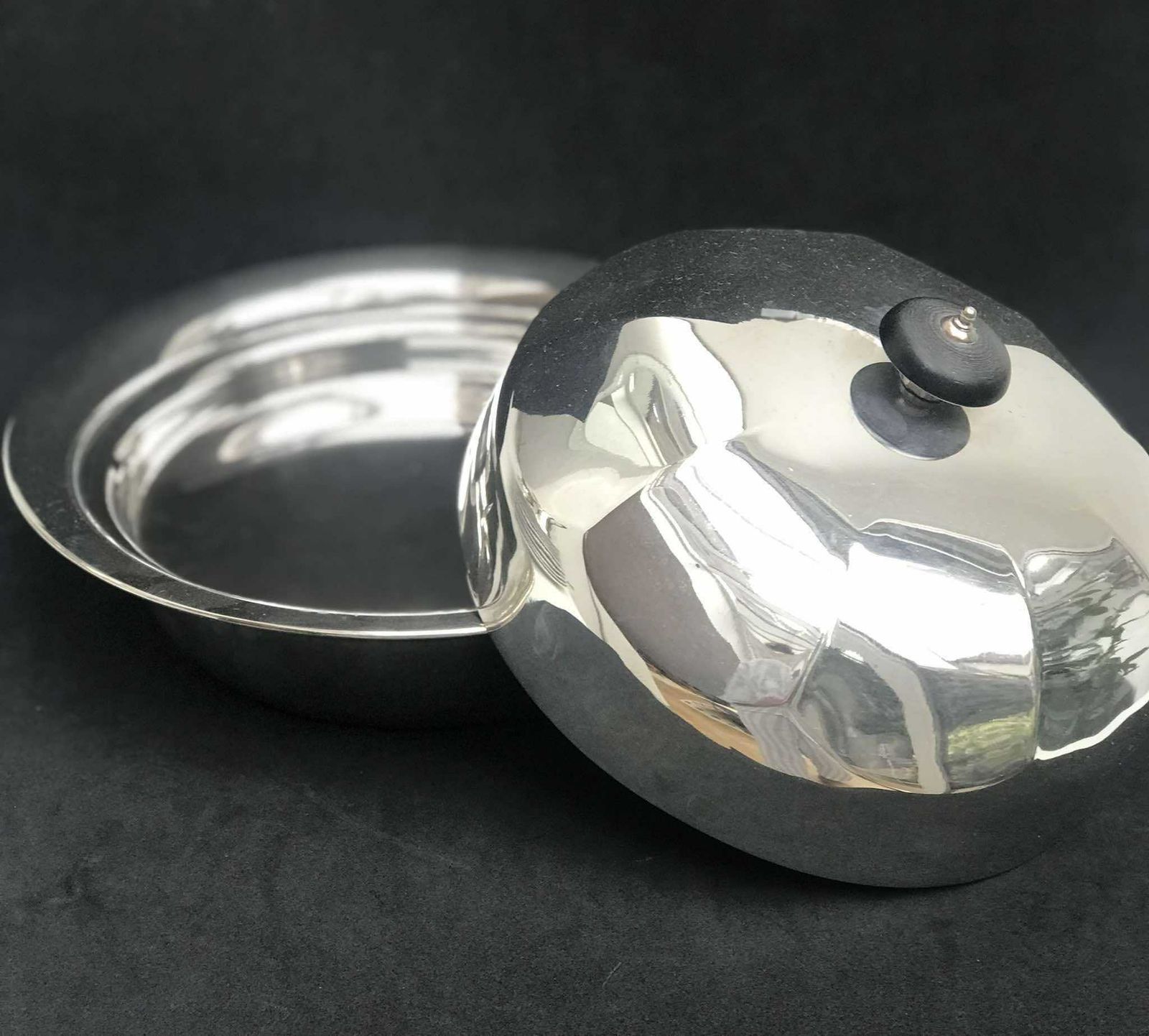 Muffin Dish Warm Candy Dish Silver Plated England 1900s, Lidded Bowl Butter Dish With Lid Edwardian Wedding Gift For Mom British Gift photo buy