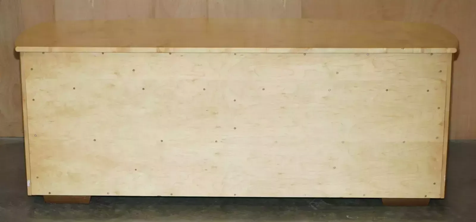 photo vinterior Sublime Bow Fronted Baxter & Lee Satin Birch Chest Of Drawers Sideboard Part Set