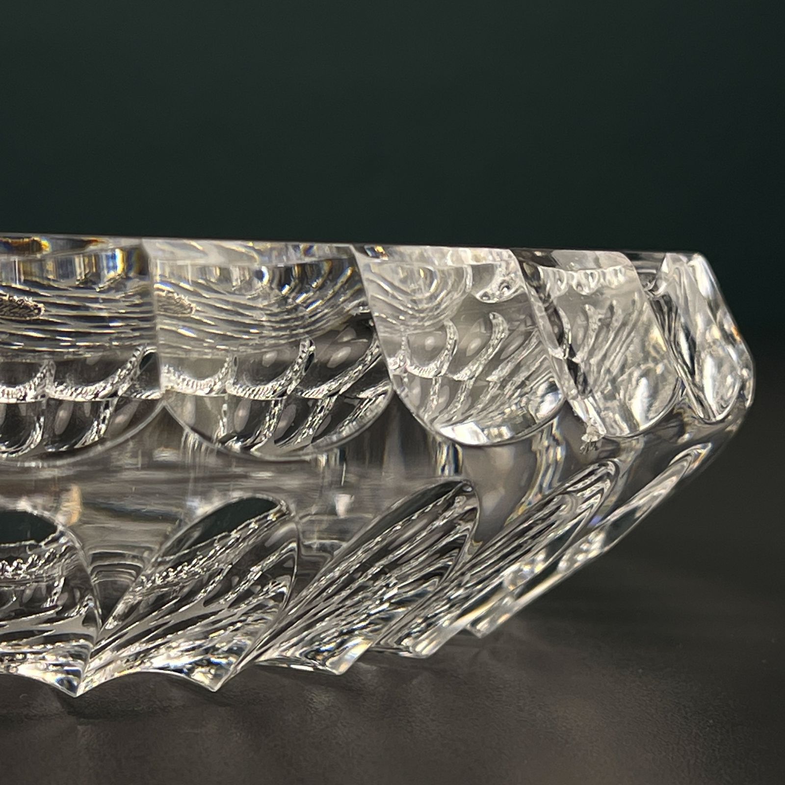 photo furniture Vintage Bohemian Glass Ashtray By Bohemia Crystal, Czechoslovakia, 1970s