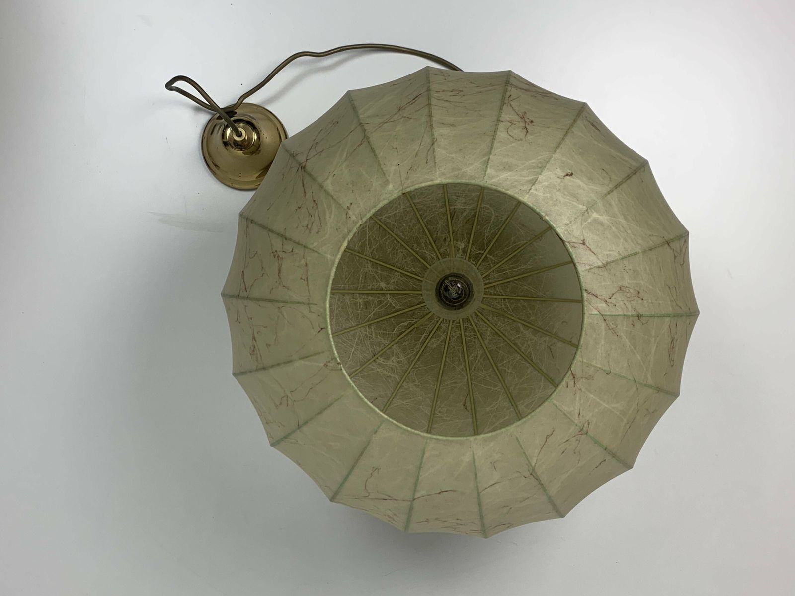 photo vinterior Mid Century Space Age Cocoon Hanging Pendant Lamp In The Style Of Achille Castiglioni, 1960s