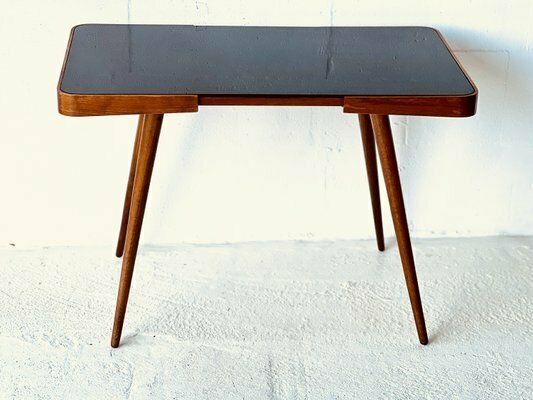Vintage Coffee Table With Opaxite Glass From Interiér Praha, 1960