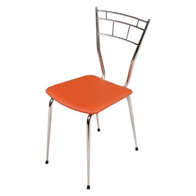 1950s Chairs Chromed Steel Gaetano Descalzi Style, Restored, Leather Uphfoltered photo furniture