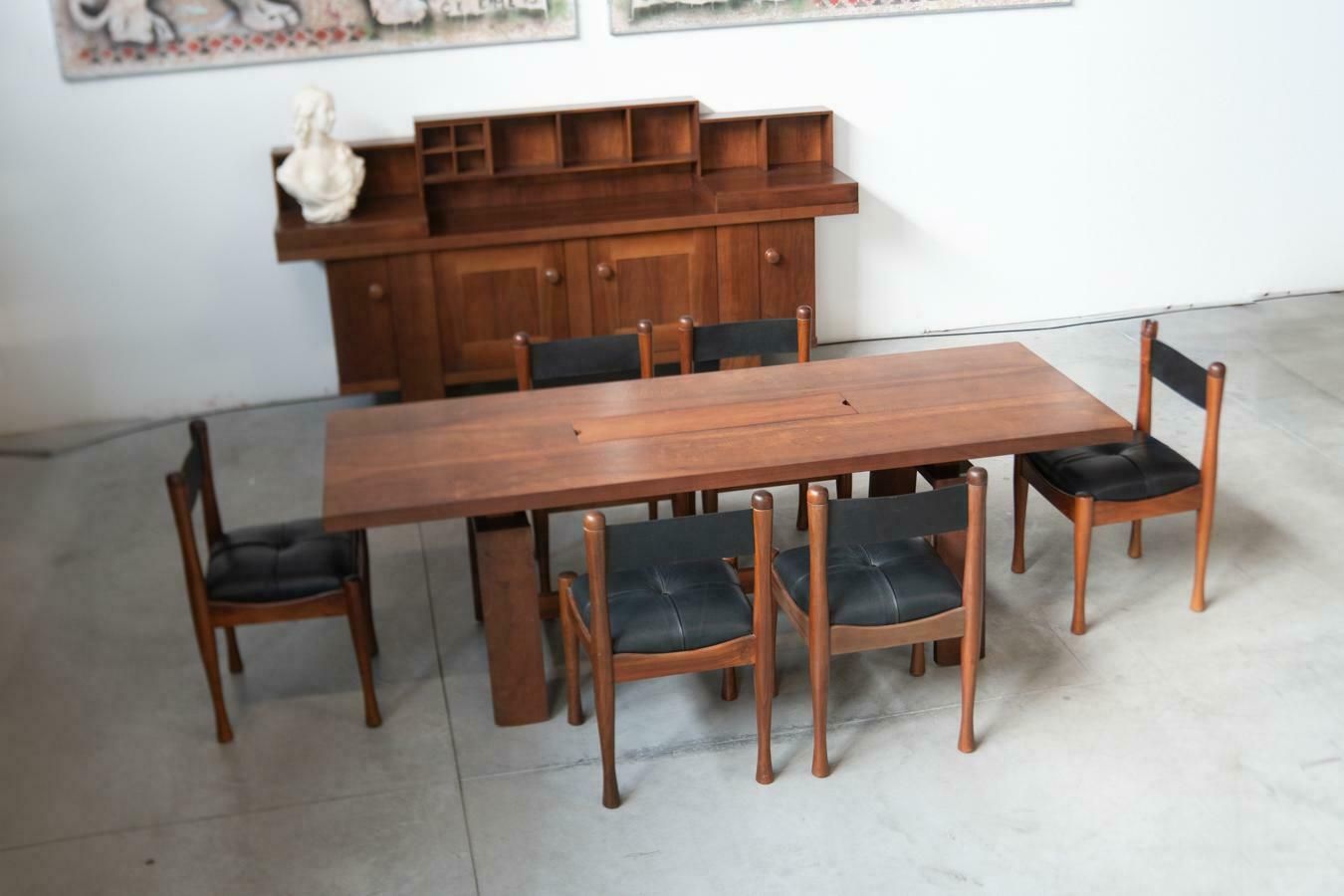 1968 Dining Set With Sideboard By S. Coppola For Bernini – Iconic Mid Century It photo Furniture