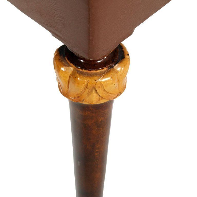 Set Luxury Art Deco Chairs Vittorio Dassi Lissone Attributed, Mahogany & Leather photo vinterior