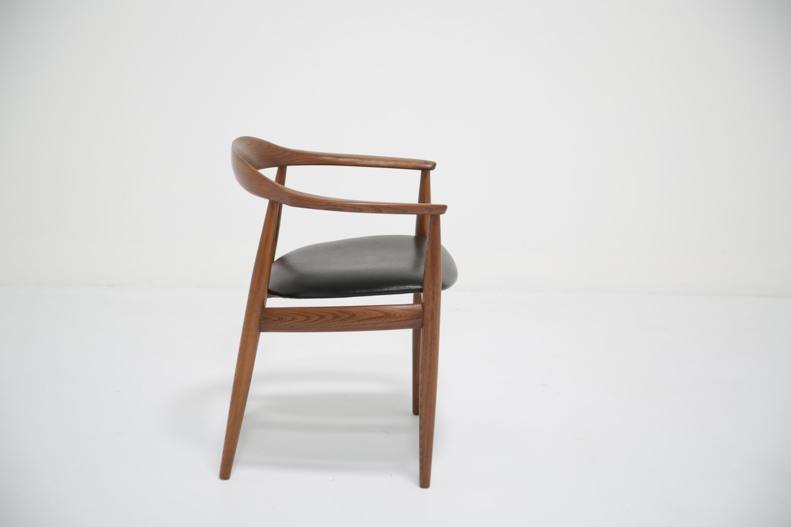 Vintage Danish Black Leather And Teak Desk Chair By Illum Wikkelso For N. Eilersen, 1960s. photo buy