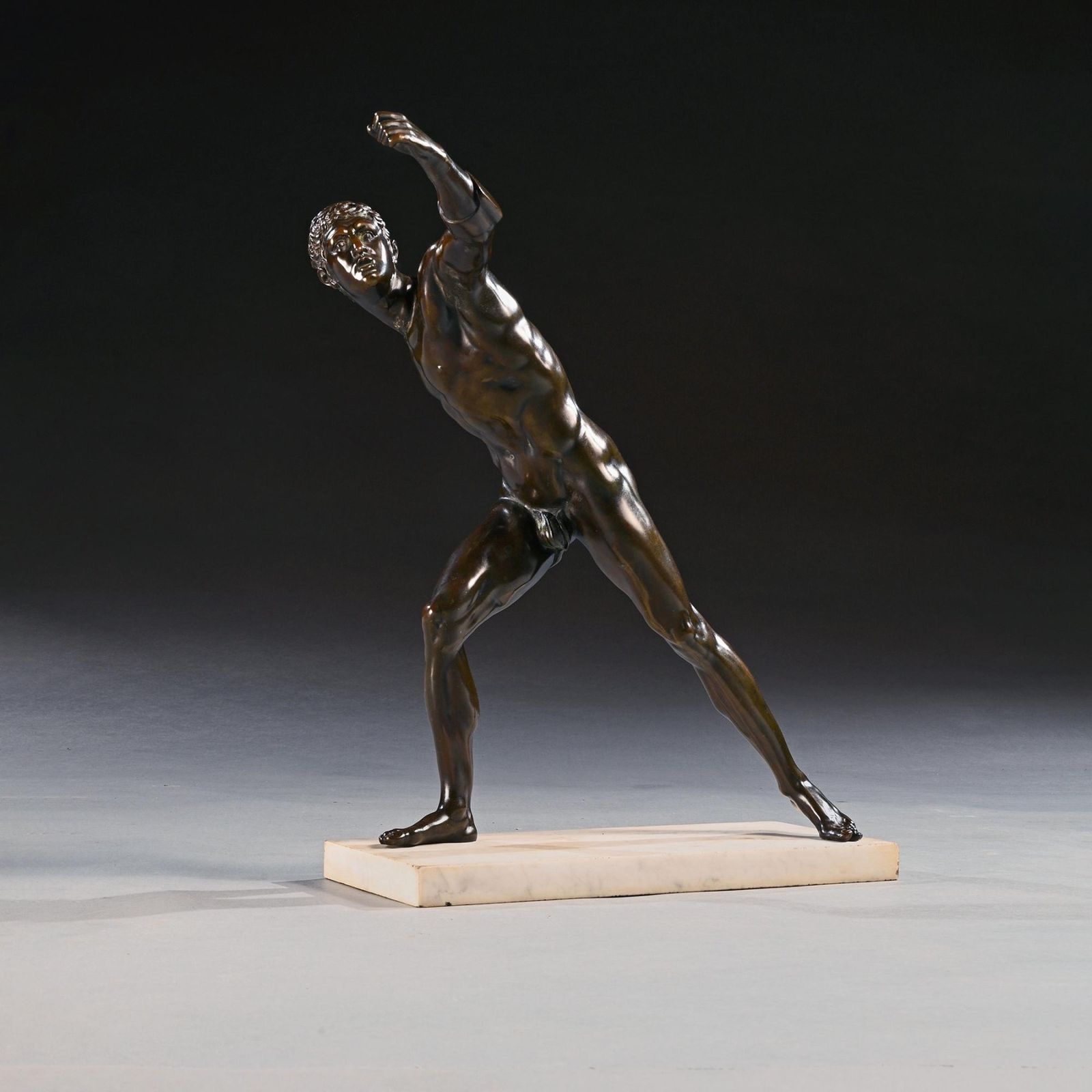 19th Century French Borghese Gladiator Bronze Of Large Scale photo for sale
