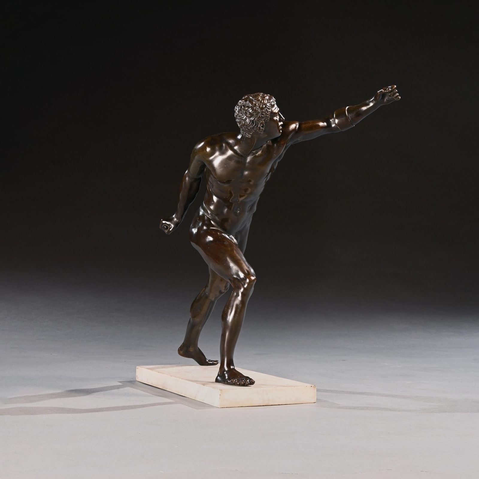 19th Century French Borghese Gladiator Bronze Of Large Scale photo Art