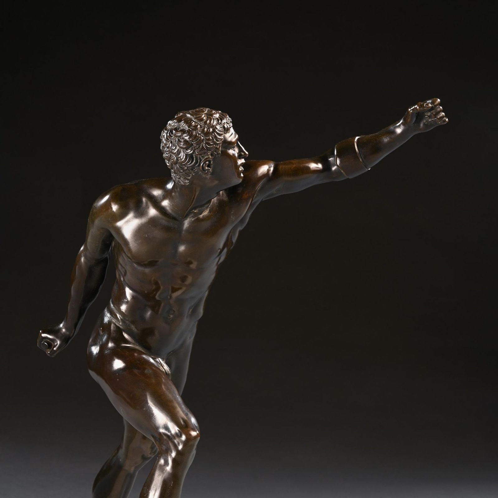 19th Century French Borghese Gladiator Bronze Of Large Scale photo buy