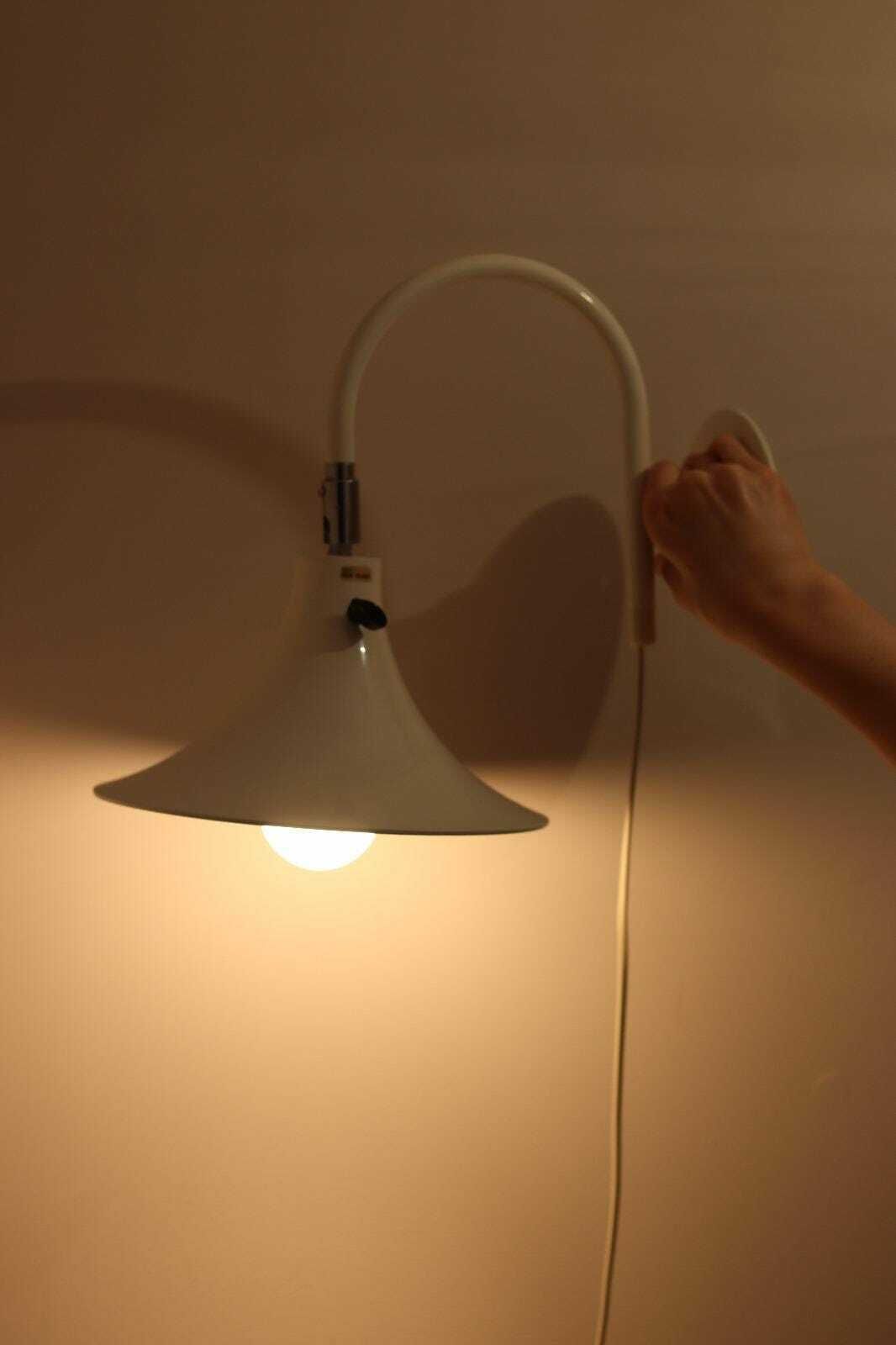 1960's Pair Of Statement Trump Shape Lights In Brass, Designed By Börje Claes For Norlett Elit. photo vinterior