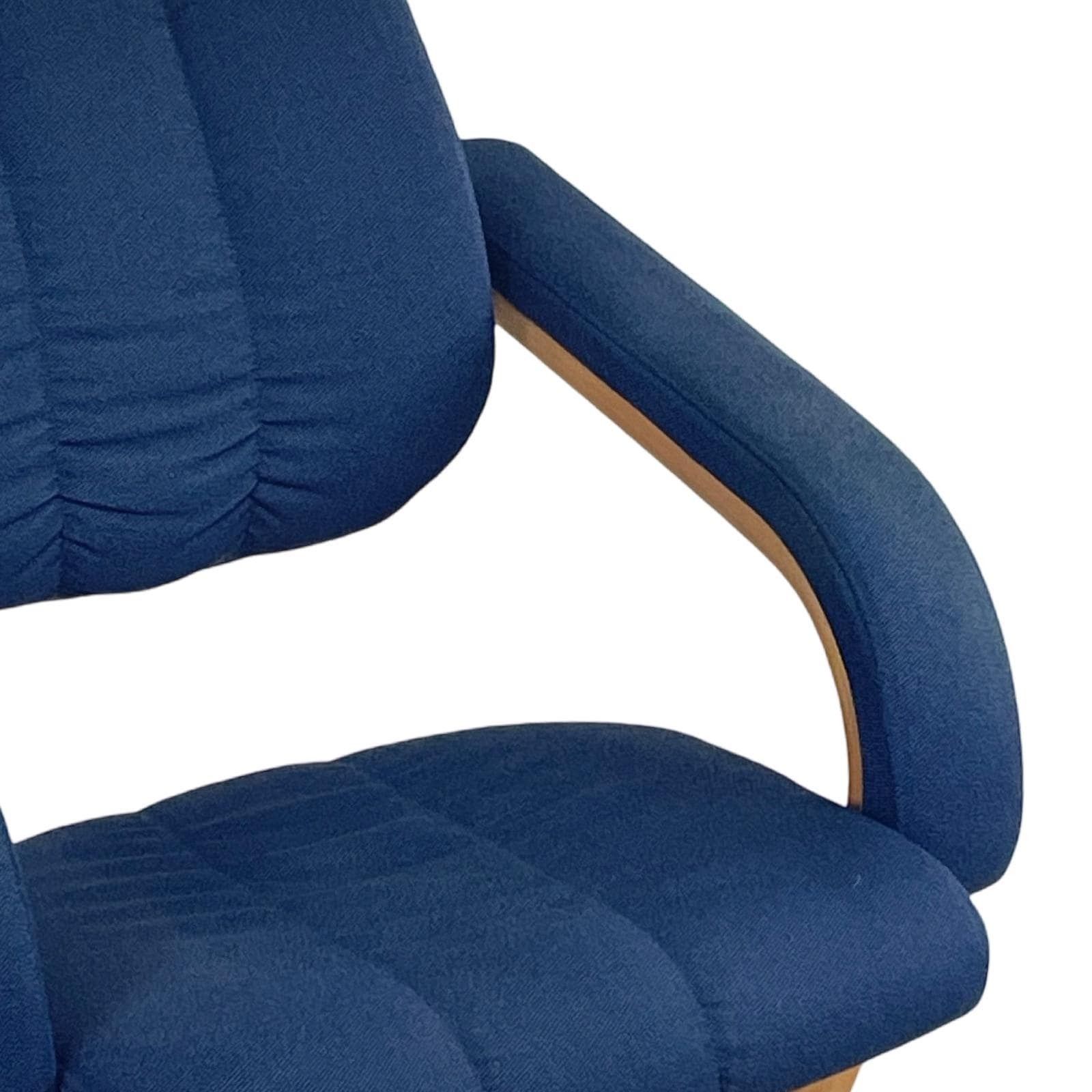 Peter Opsvik   Stokke   Duo Balance (Design Form 1991) Ergonomically Shaped Rocking Chair   Light Oak And Blue Upholstery photo Furniture