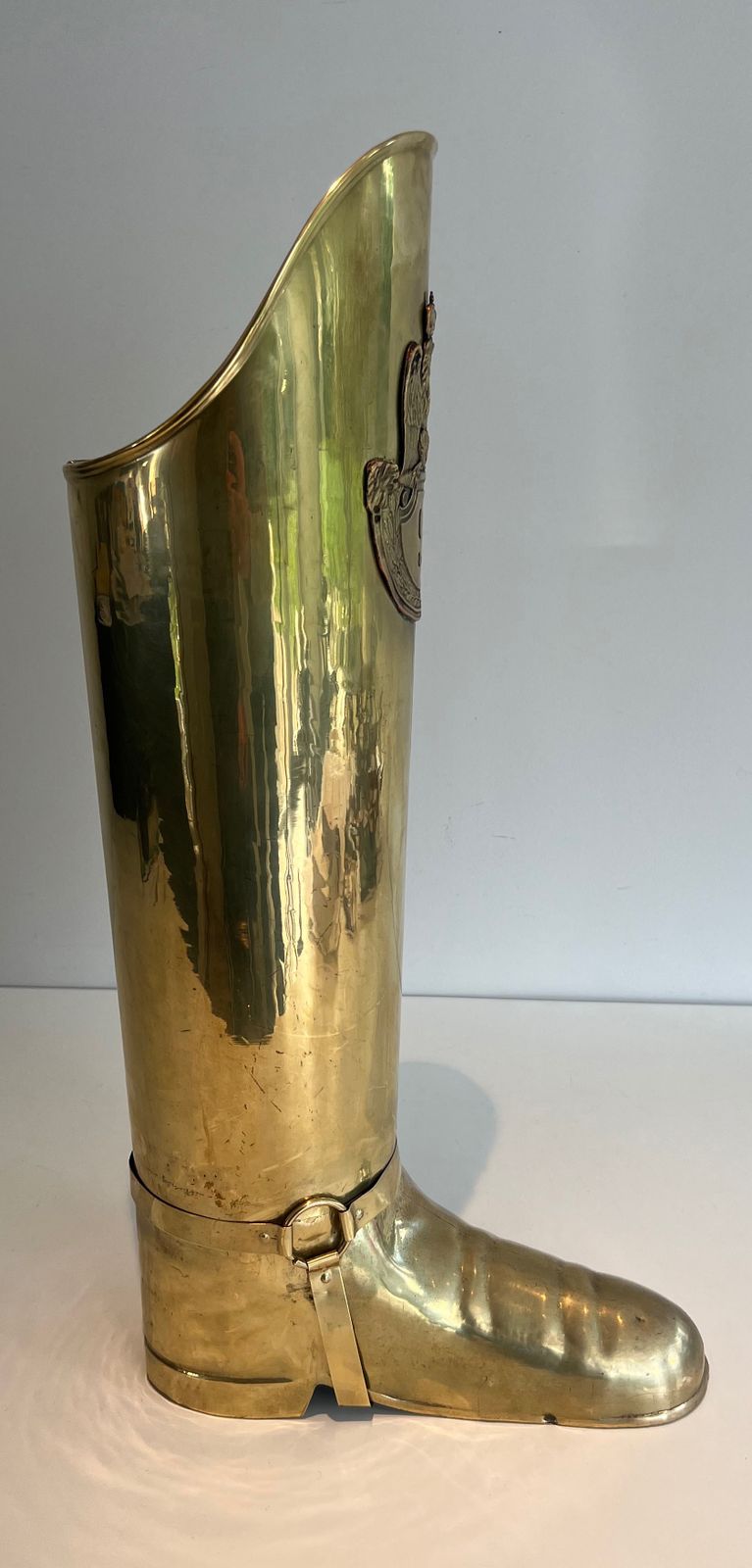 Brass Boot Shaped Umbrella Stand photo furniture