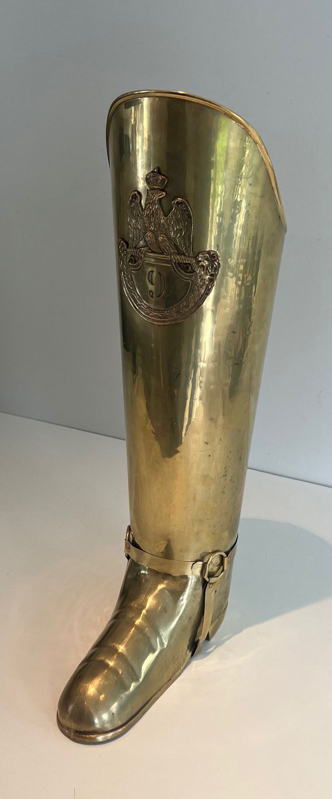Brass Boot Shaped Umbrella Stand photo Home Decor
