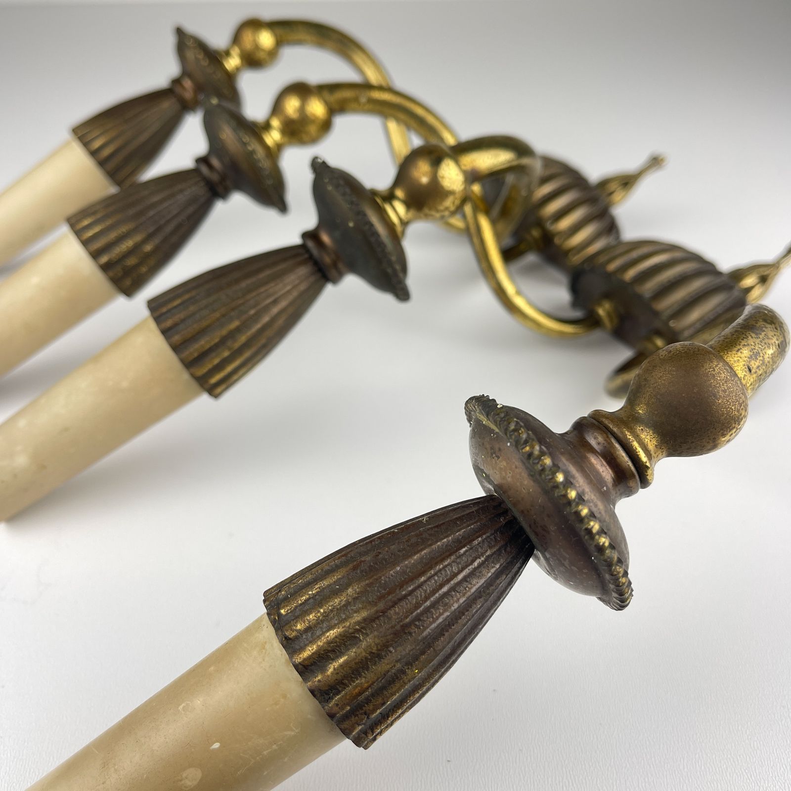 photo for sale Vintage Bronze Wall Lamps, Italy 1950s, Set Of 2