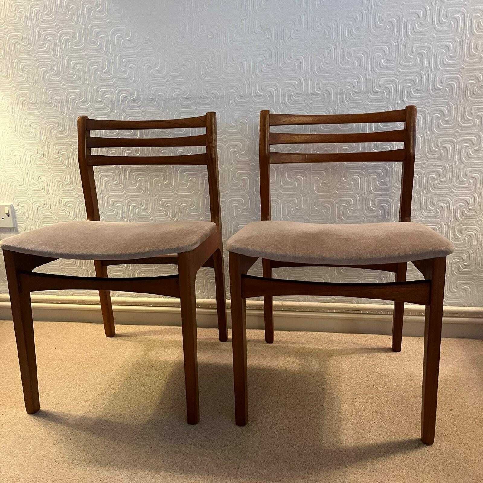 1970s Mid Century Teak Dining Chairs photo furniture