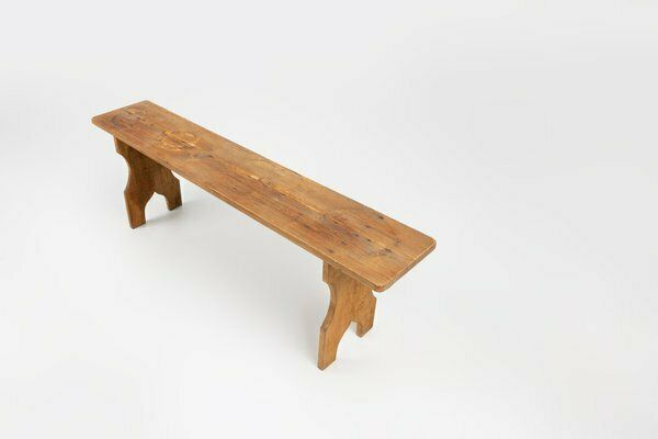 Art Deco Bench In Wood, France, 1940s photo buy