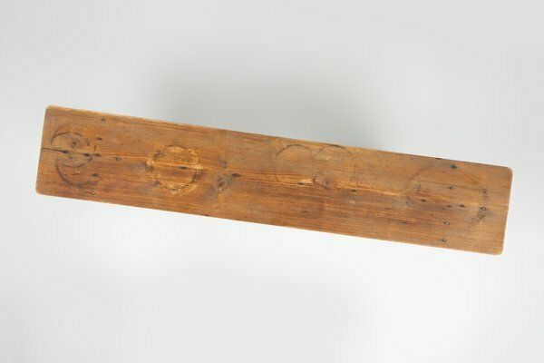 Furniture Art Deco Bench In Wood, France, 1940s photo