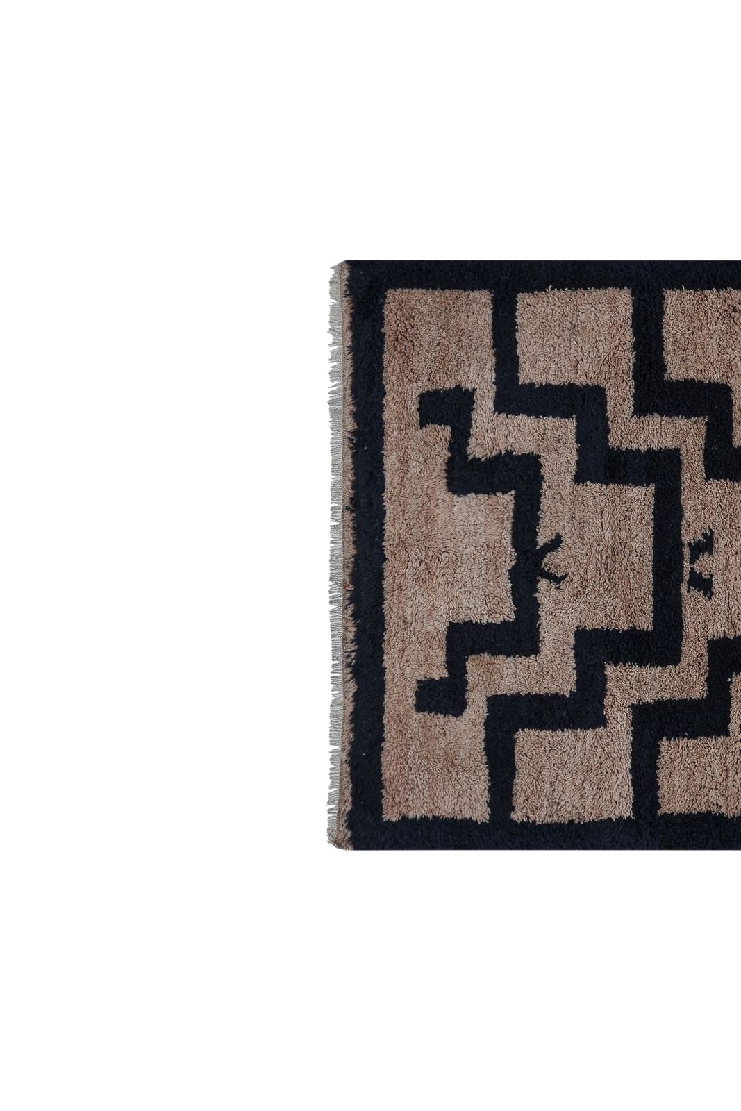 1960s Vintage Organic Wool Turkish Tulu Rug 3'1'' X 6'2'' photo vintage