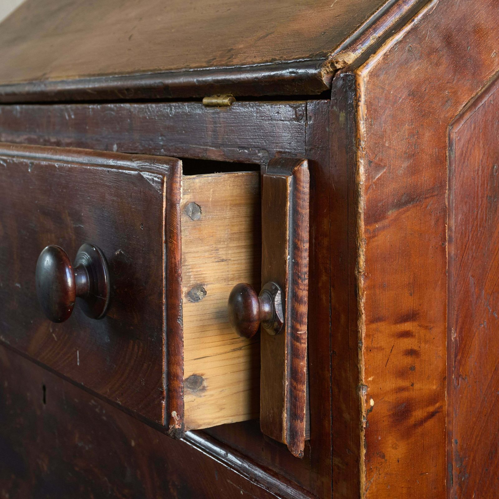 photo for sale Faux Mahogany Bureau, 1800s, Antique