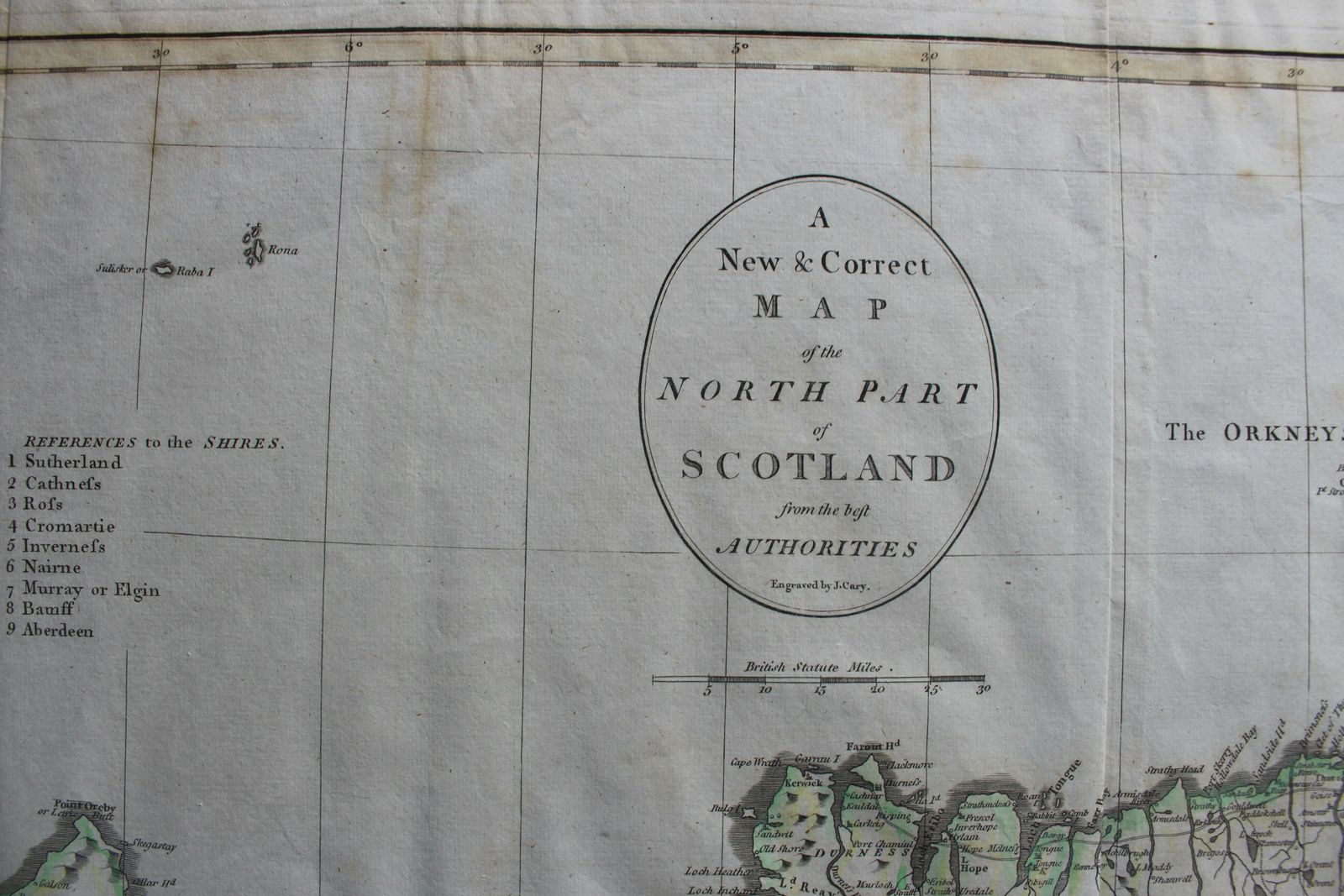 A New Map Of The North Part Of Scotland From The Best Authorities By John Cary 1805 photo furniture