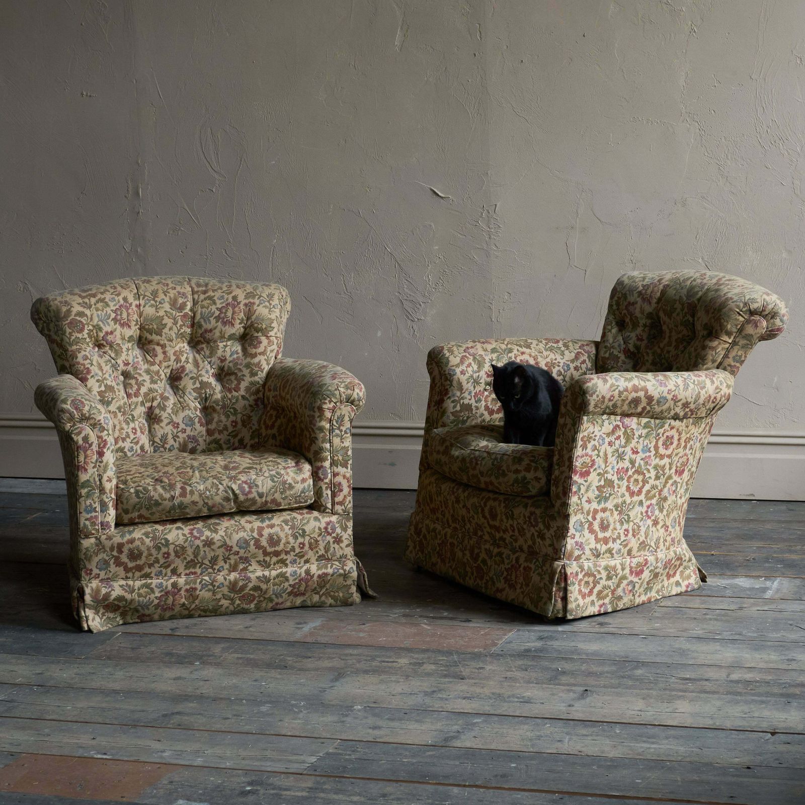 Pair Of Howard Woodstock Style Chairs photo for sale