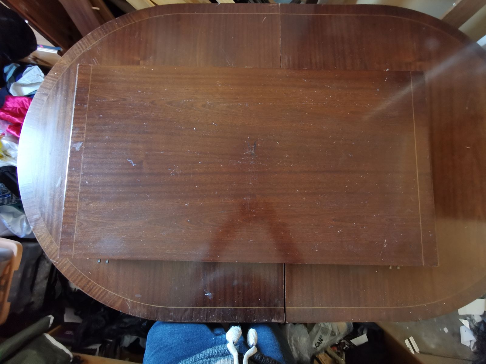 150.0 Twin Pedastal Dining Table. Lion Paw Castors With Extender photo