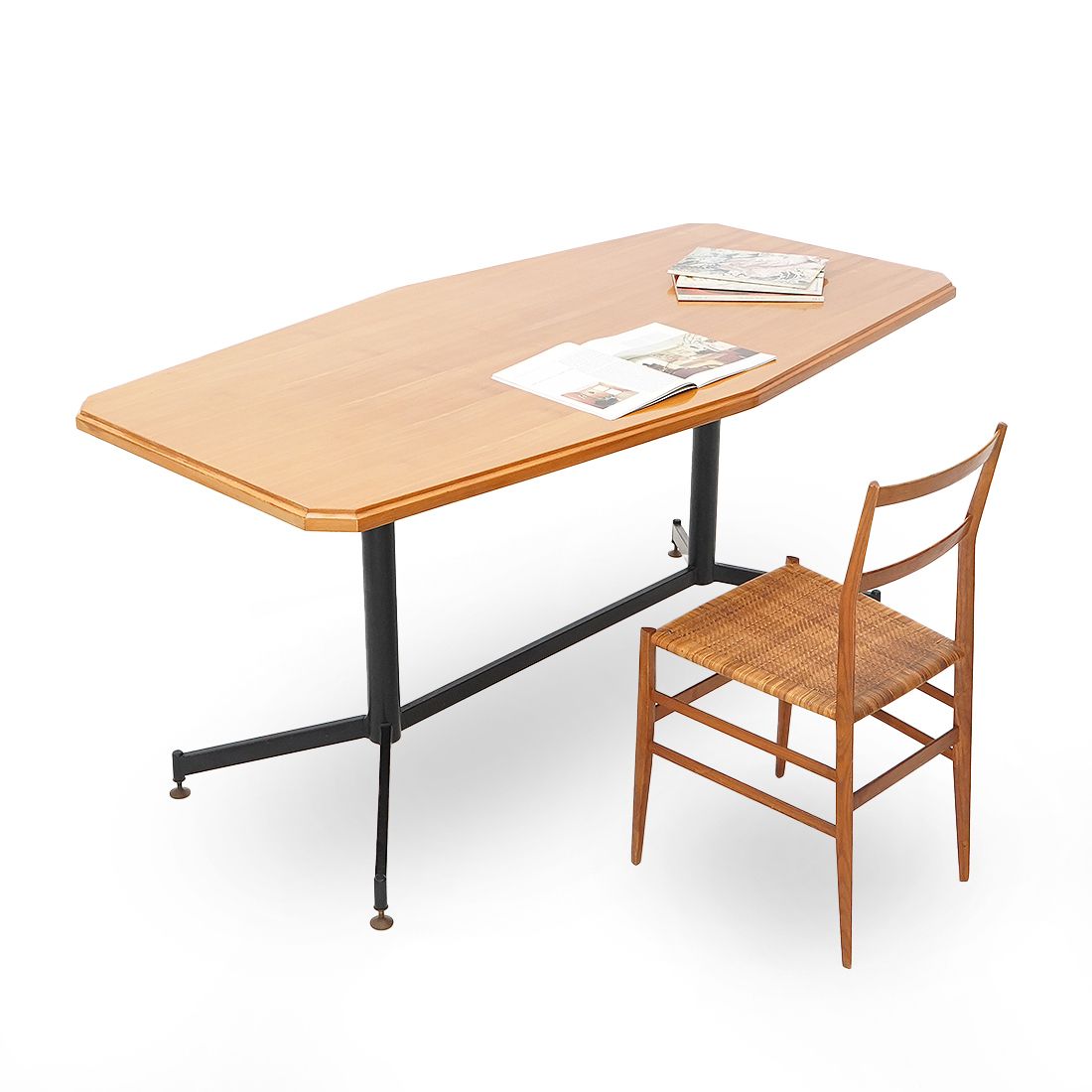 900.0 Table With Wooden Top And Metal Structure, 1950s photo