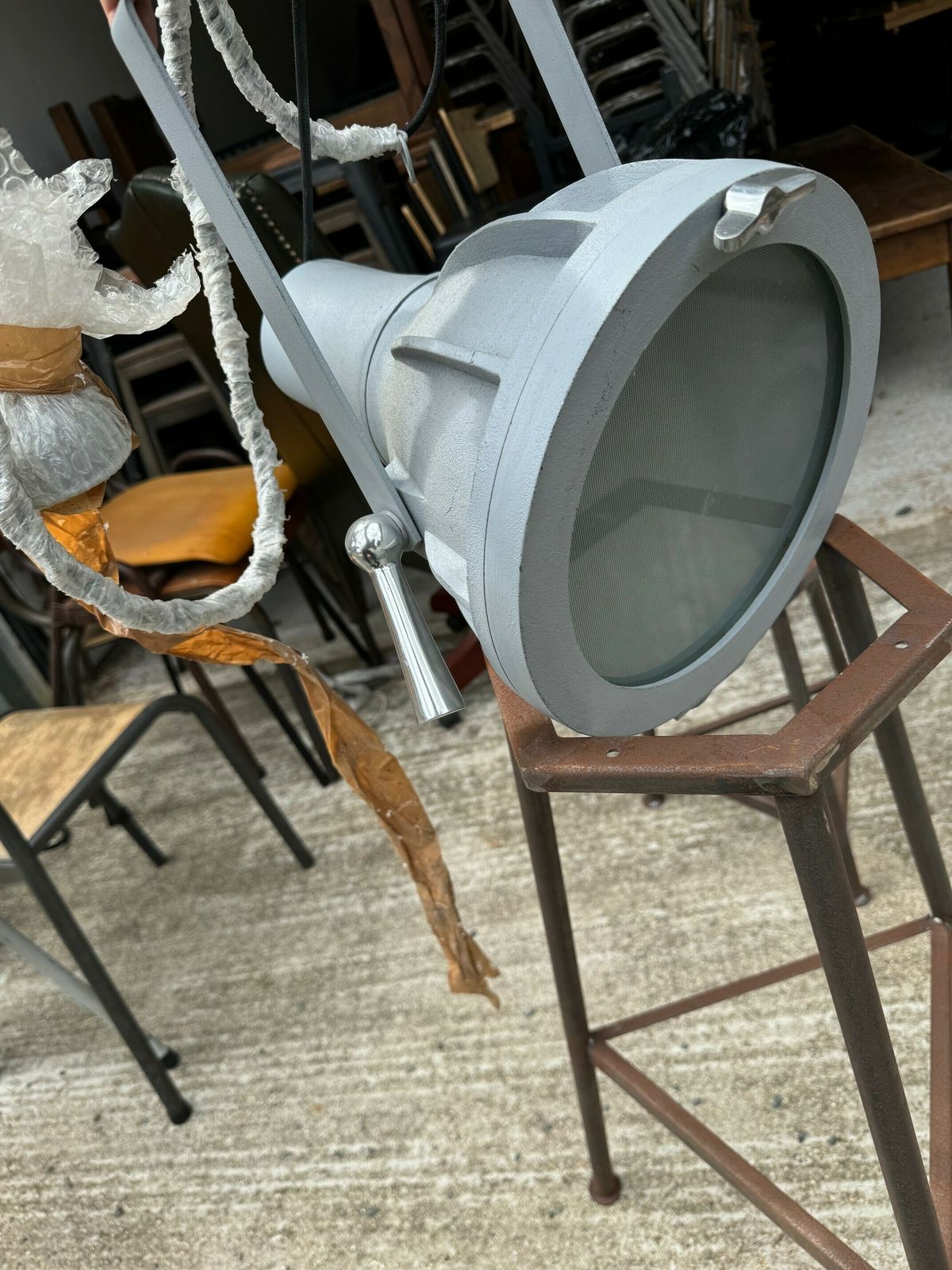 Large Grey Restaurant Spotlight: Industrial Style, Dramatic Lighting. (Quantity 1x) photo furniture