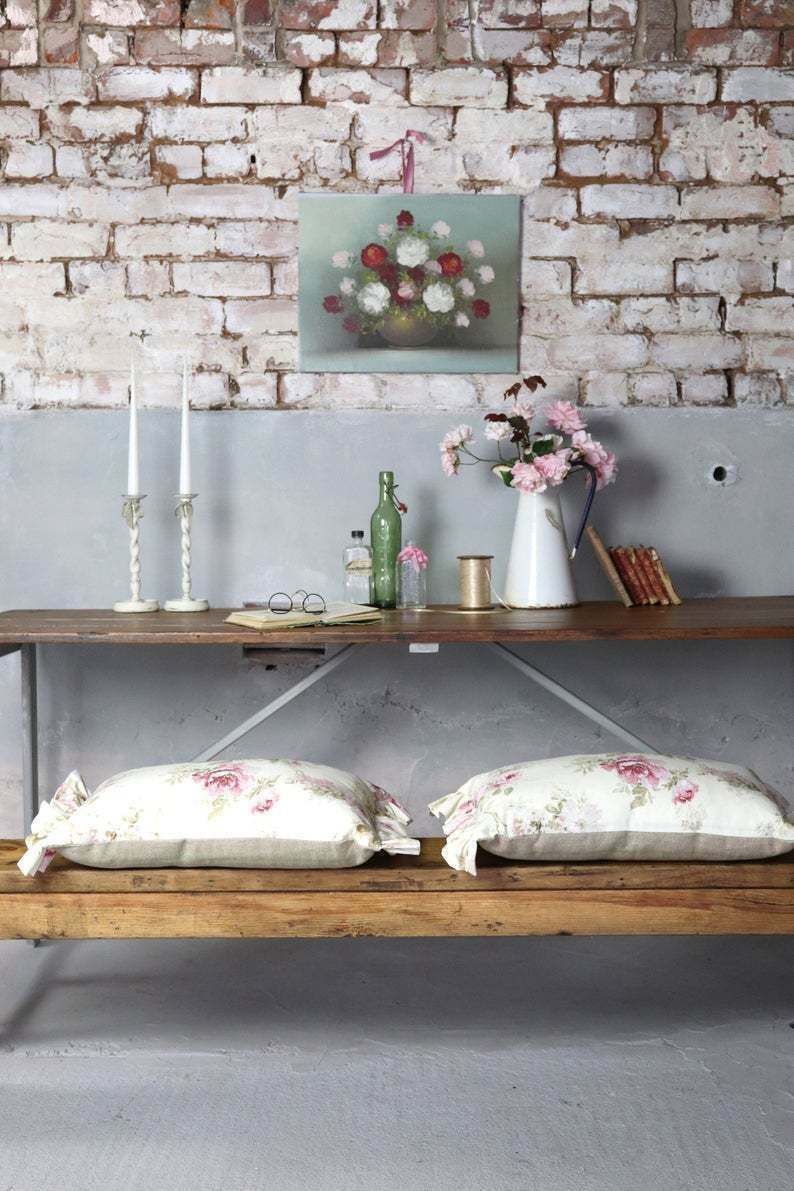 Vintage Pine Trestle Table, Aged Plank Top And French Grey Painted Folding Legs photo vinterior