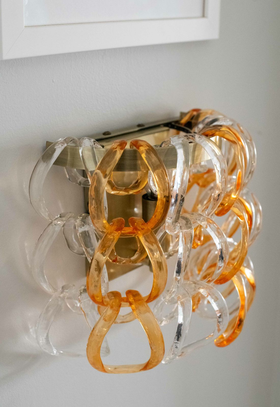 Fabulous Murano Glass Wall Light With Hand Made Glass Pieces Originally Commissioned By Bvlgar. photo Lighting