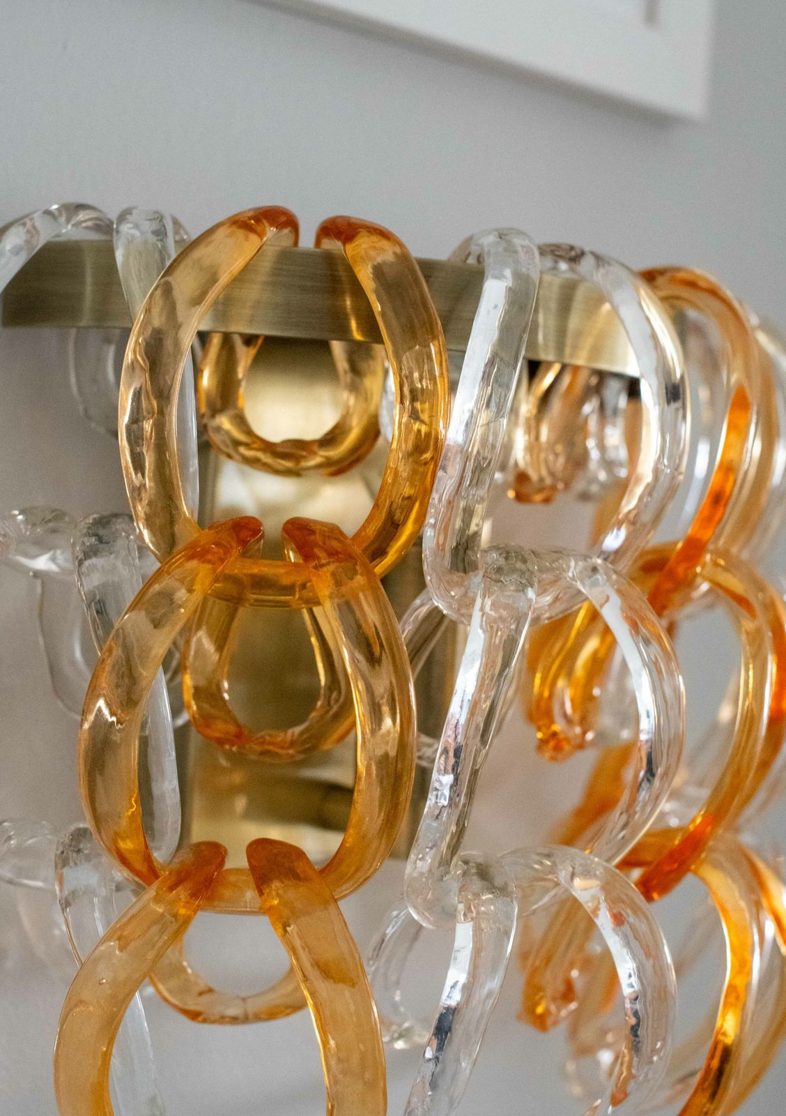 Fabulous Murano Glass Wall Light With Hand Made Glass Pieces Originally Commissioned By Bvlgar. photo vinterior