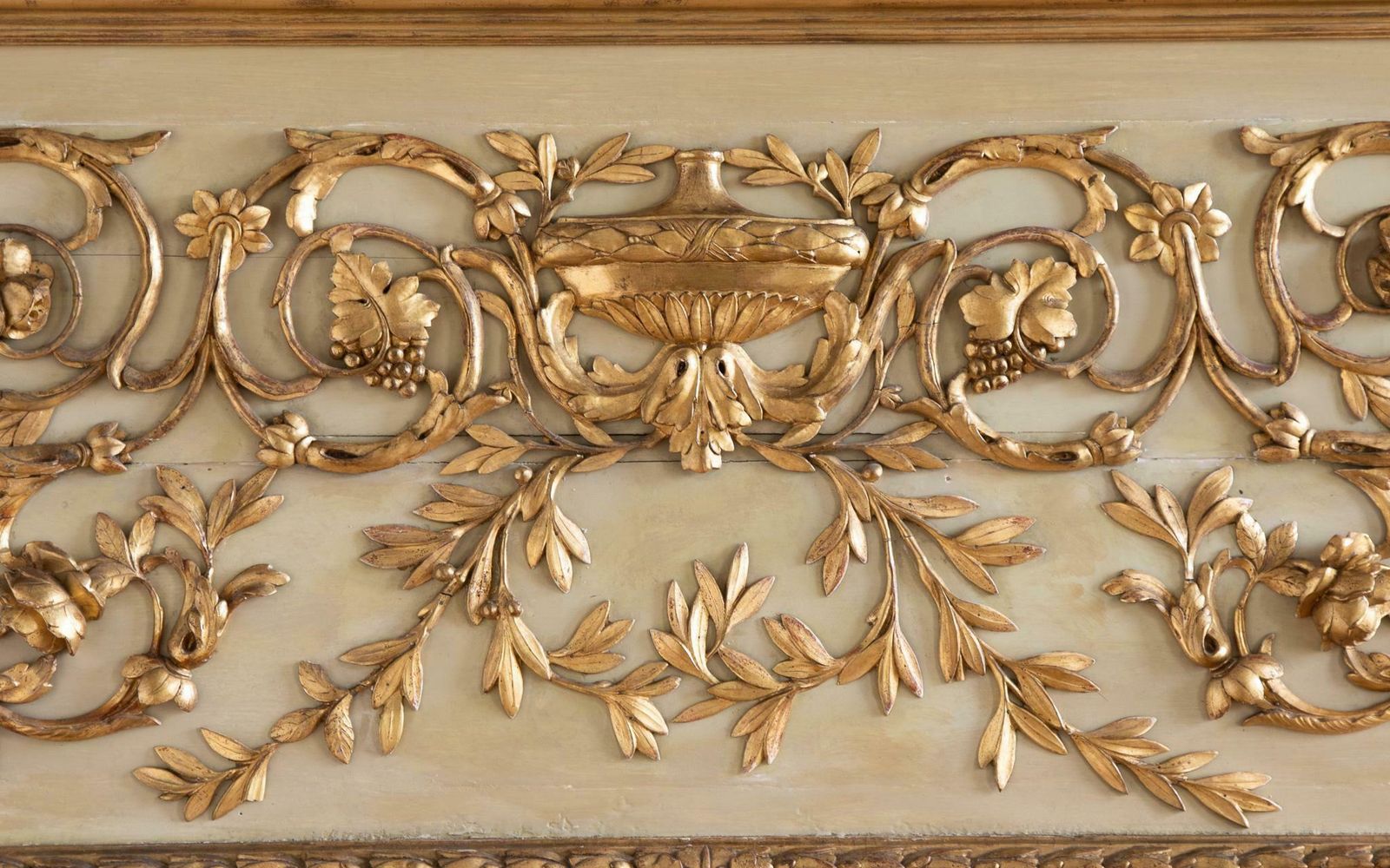 Large French 19th Century Lxvi Style Gilt Wood Trumeau Mirror photo Home Decor