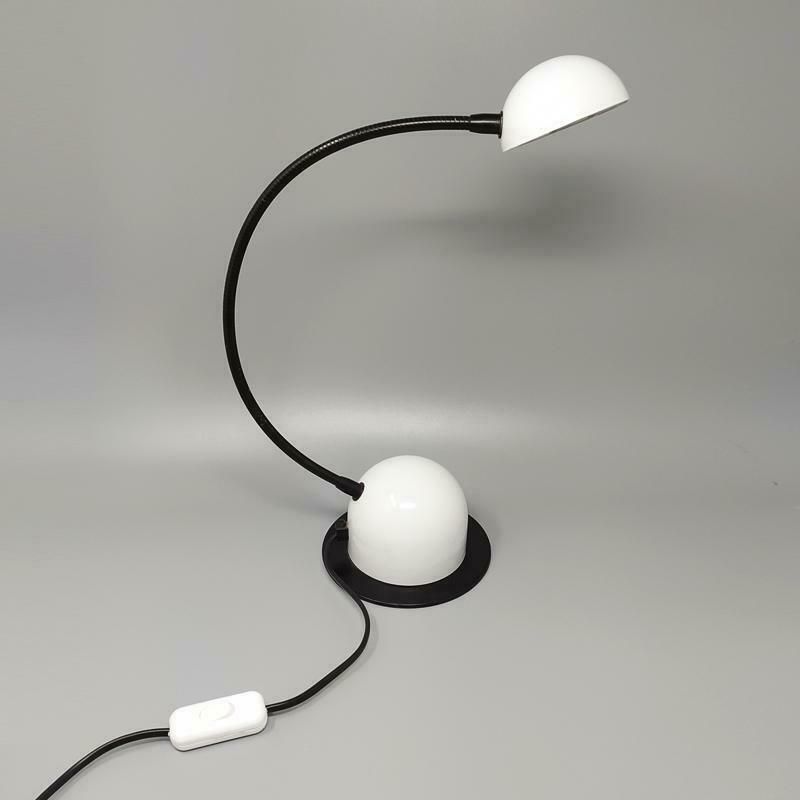 1970s Gorgeous White Table Lamp By Veneta Lumi. Made In Italy photo furniture