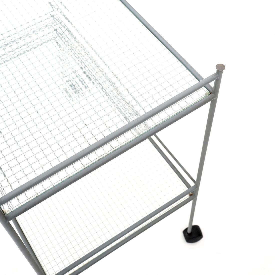 Metal And Glass Service Trolley, 1980s photo for sale