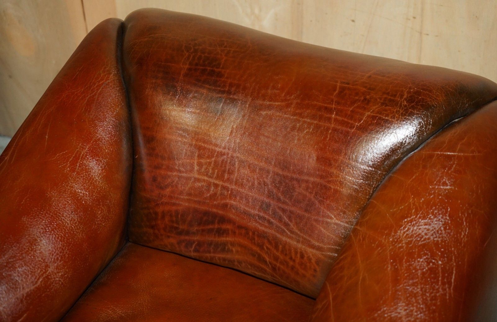 Pair Of Restored De Sede Ds47 Reclining Brown Buffalo Neck Leather Armchairs photo vinterior