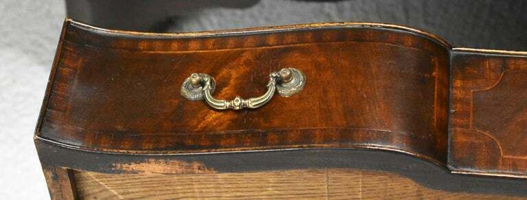 20th Century English Edwardian Flame Mahogany Serpentine Chest photo buy