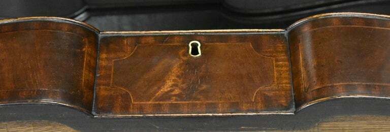 20th Century English Edwardian Flame Mahogany Serpentine Chest photo vintage