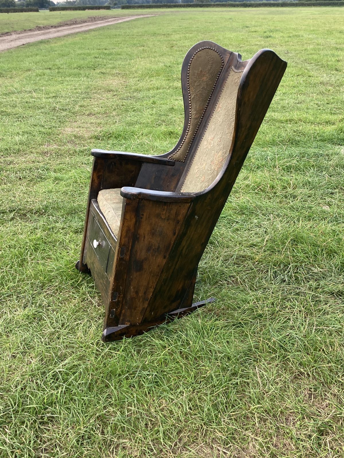 1800s Pine Lambing Chair photo Furniture